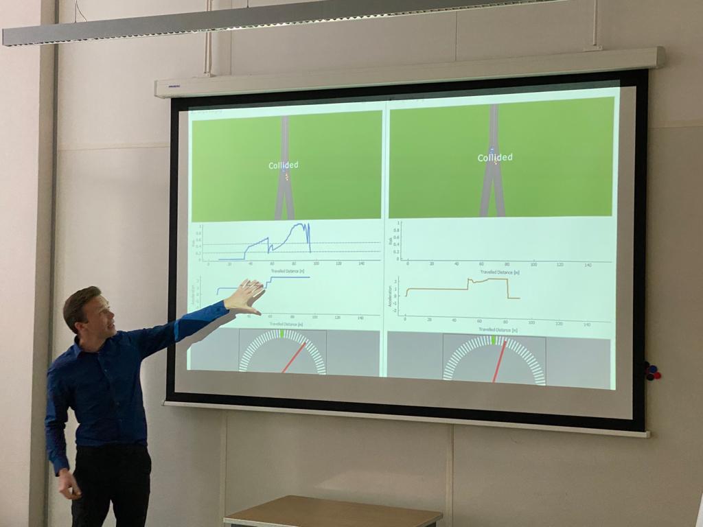 A presentation during the collaborative project between Nissan and TU Delft